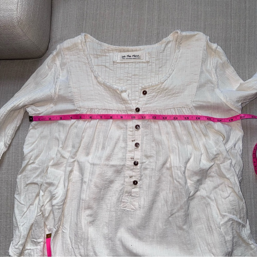 We The Free Long Sleeve Tunic Top Cream - Picture 8 of 8